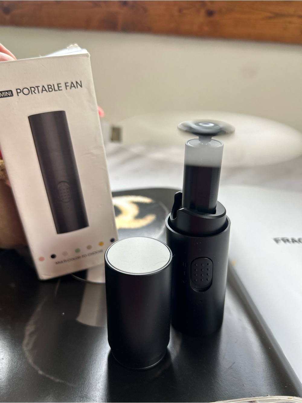 Compact Portable mini Handheld Fan in Matte Black - Picture 4 of 7